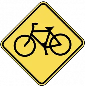 que significa la señal de bicicleta amarilla